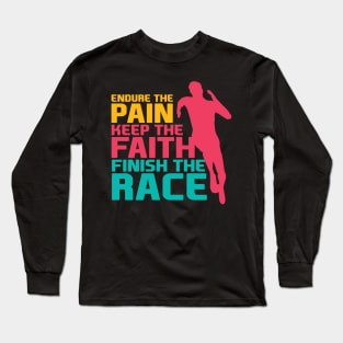 Finish the Race Men - Motivational Long Sleeve T-Shirt